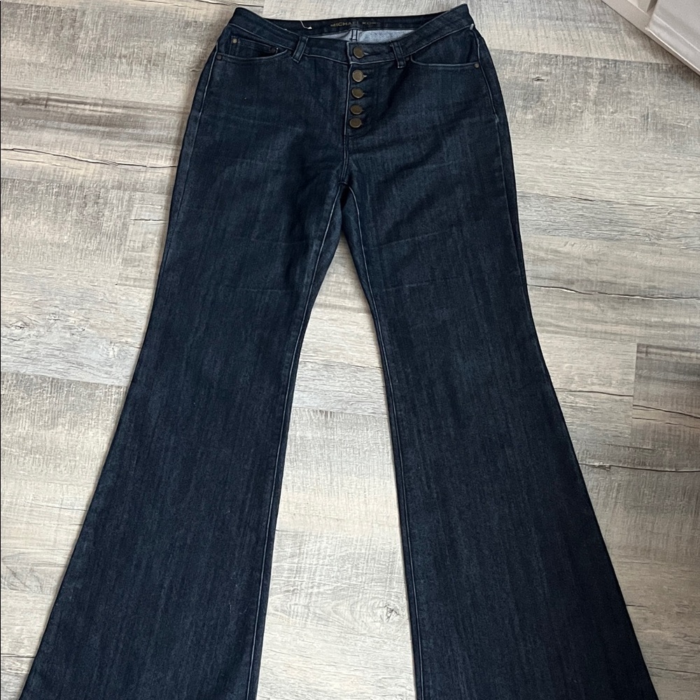 Michael Kors Elegant Navy Flare Jeans